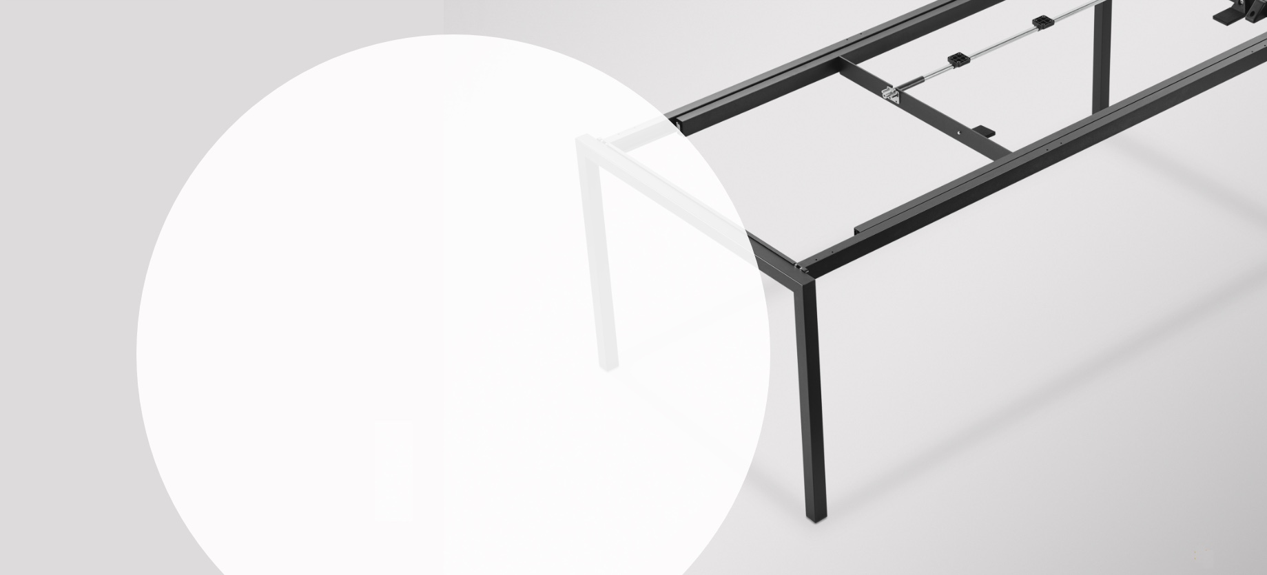 Tischgestelle mit und ohne Funktion online konfigurieren - Pöttker 3D Tischgestellkonfigurator